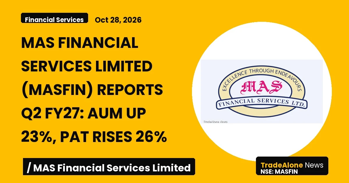 Mas Financial Services Limited Masfin Q2 FY27 Results