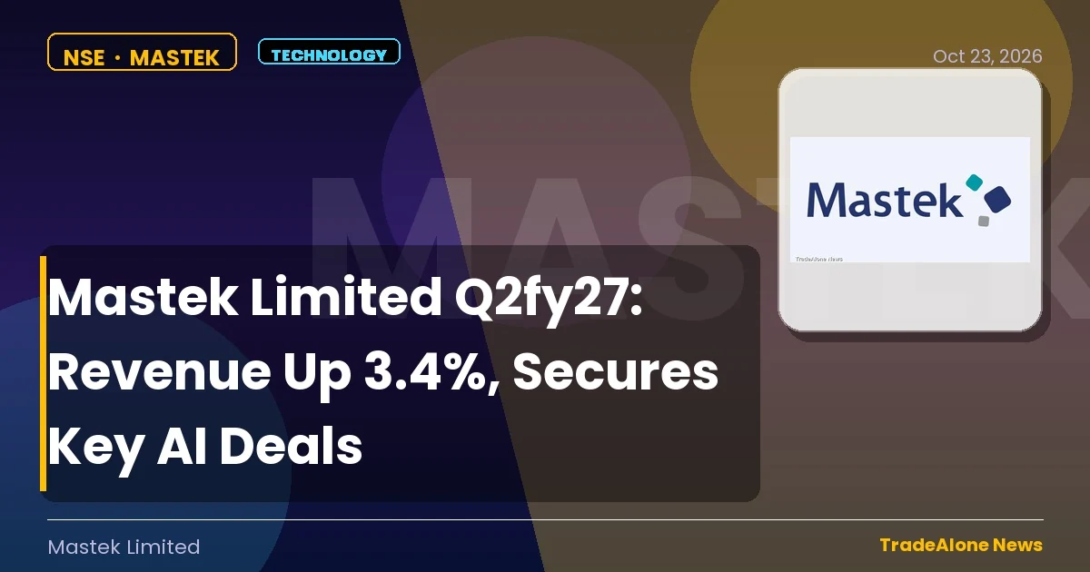 Mastek Limited Mastek Q2fy27 Revenue Up 3.4% AI Deals