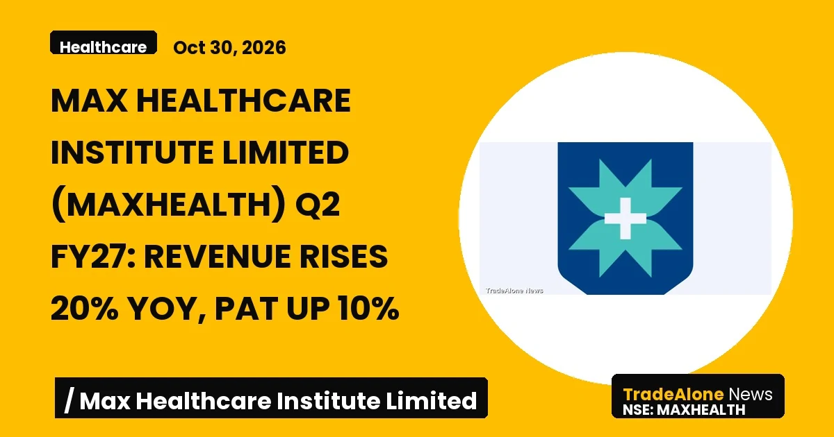 Max Healthcare Institute Limited Maxhealth Q2 FY27 Results