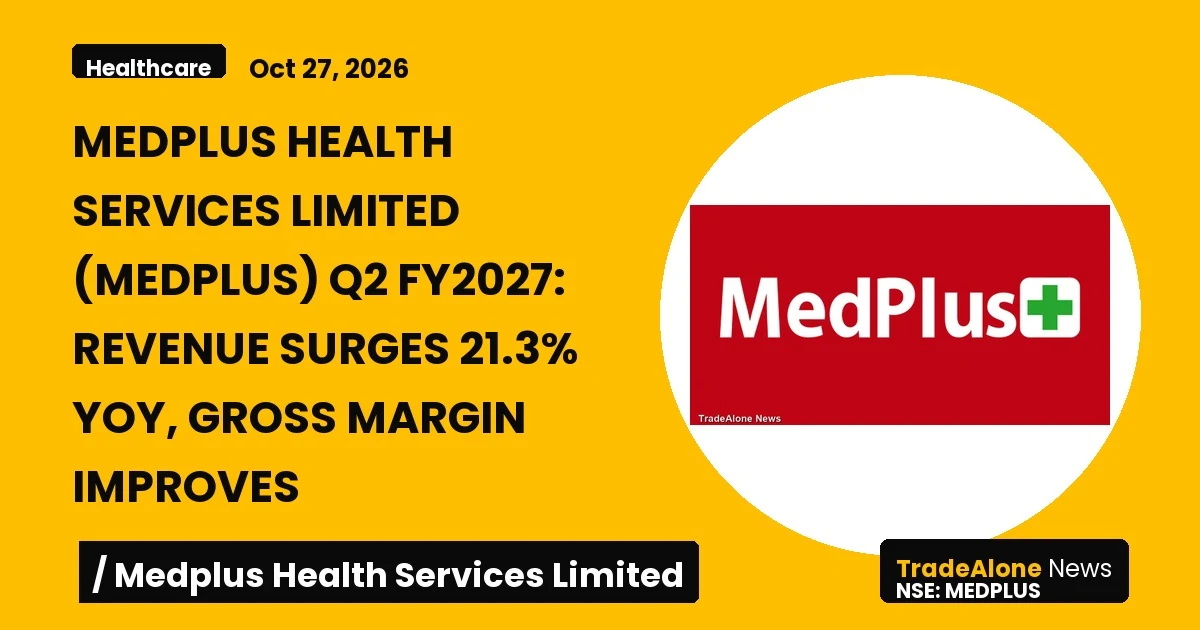 Medplus Health Services Limited Medplus Q2 Fy2027 Results
