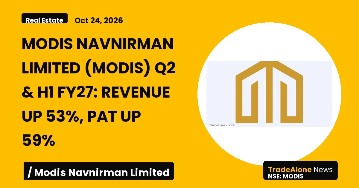 Modis Navnirman Limited MODIS Q2 FY27 Results