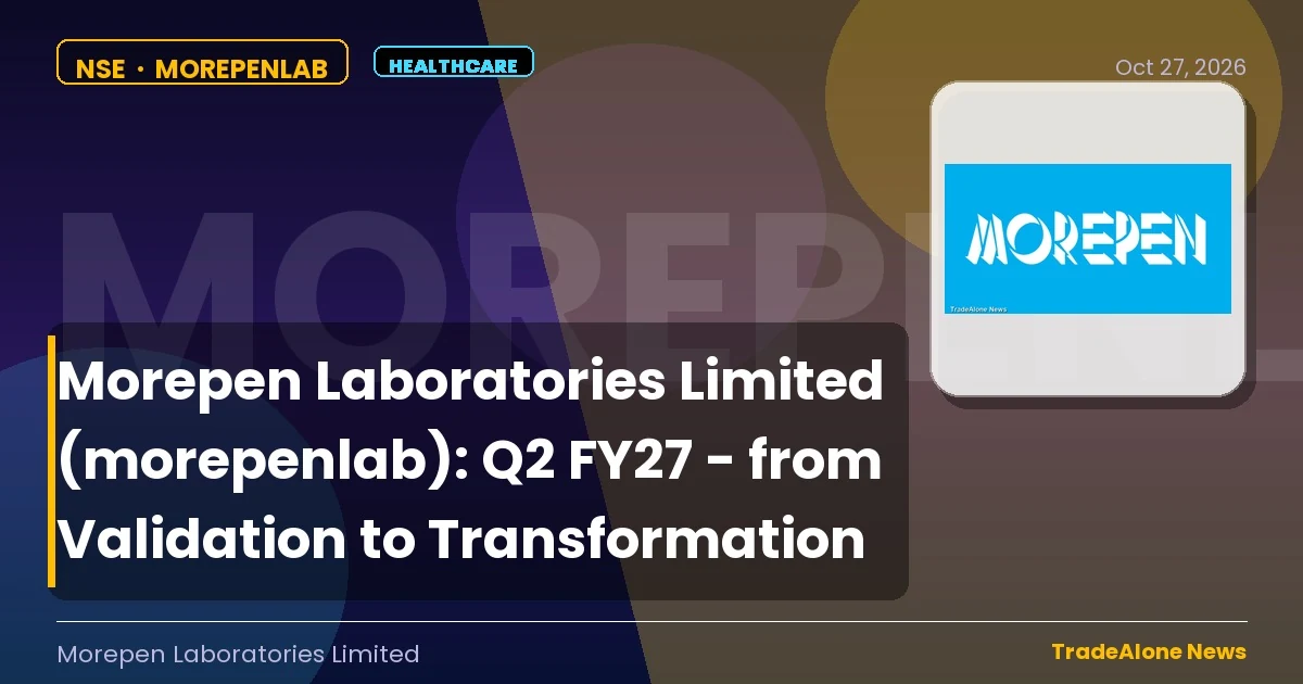 Morepen Laboratories Limited Morepenlab Q2 FY27 Results