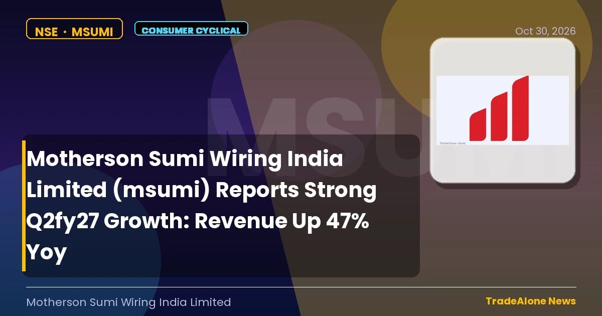 Motherson Sumi Wiring India Limited MSUMI Q2fy27 Results