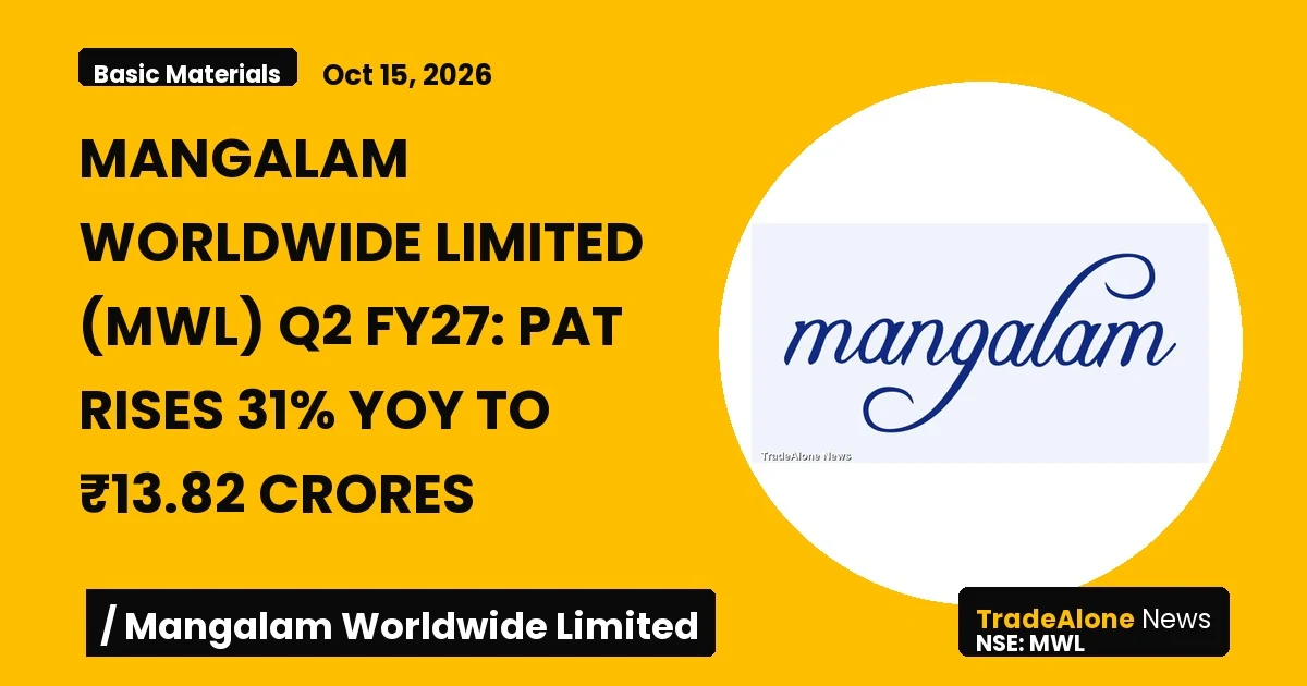 Mangalam Worldwide Limited MWL Q2 FY27 Results