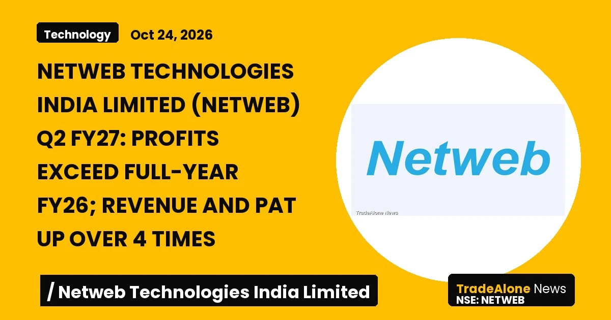 Netweb Technologies India Limited Netweb Q2 FY27 Results