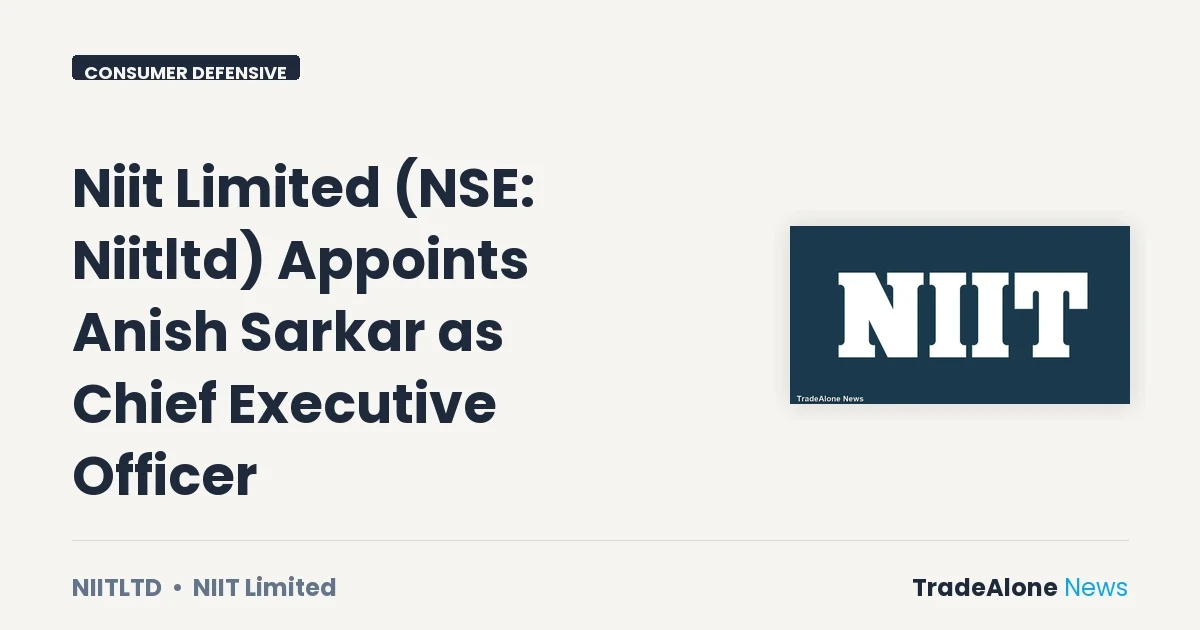 Niit Limited NSE: Niitltd Q4 FY26 CEO Appointment
