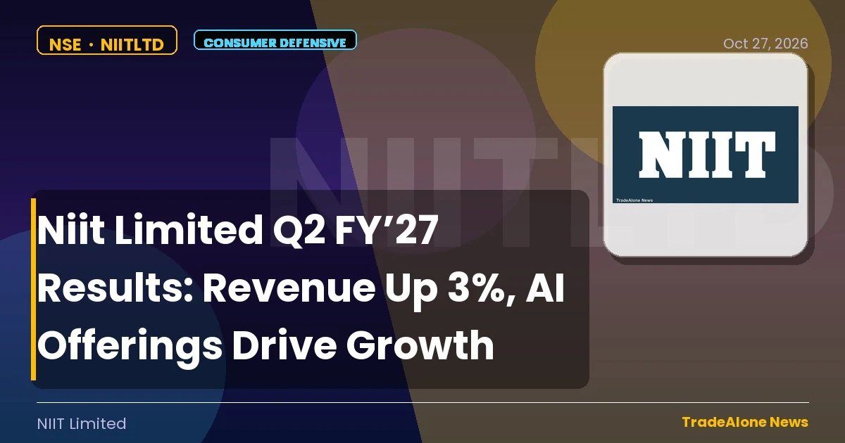 Niit Limited Niitltd Q2 FY27 Results