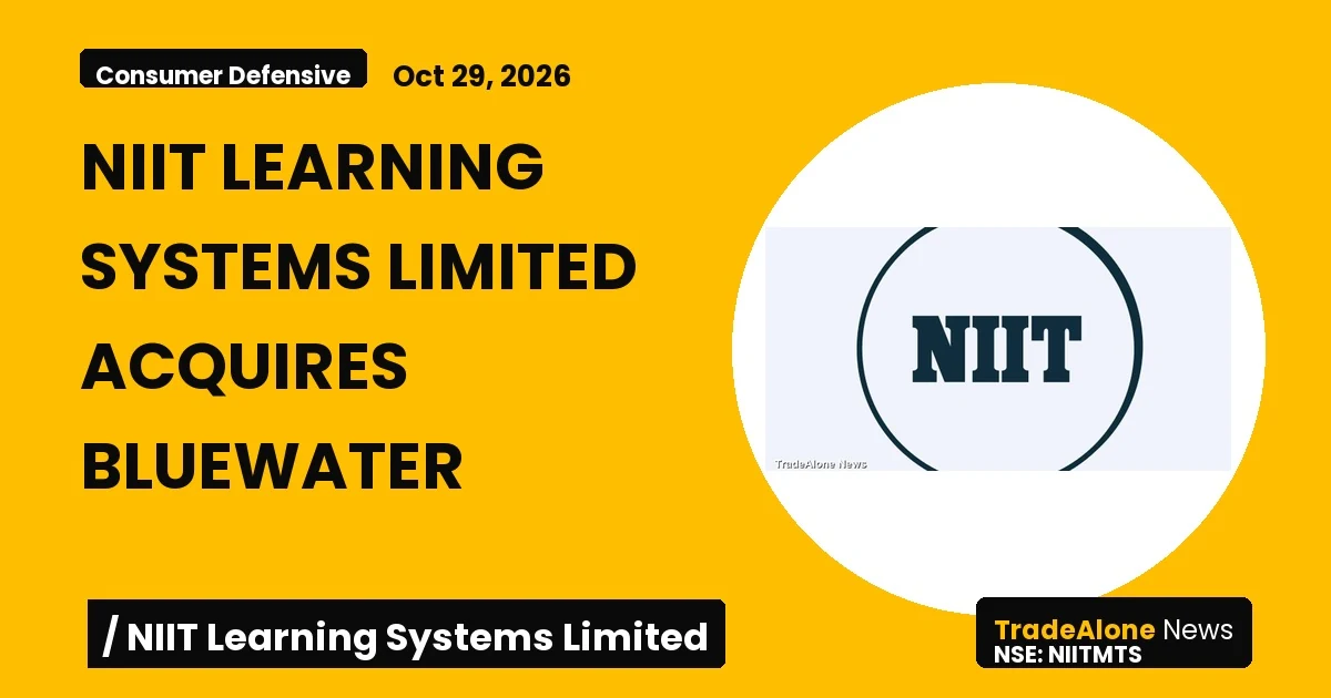 Niit Learning Systems Limited Niitmts Acquisition October 2026