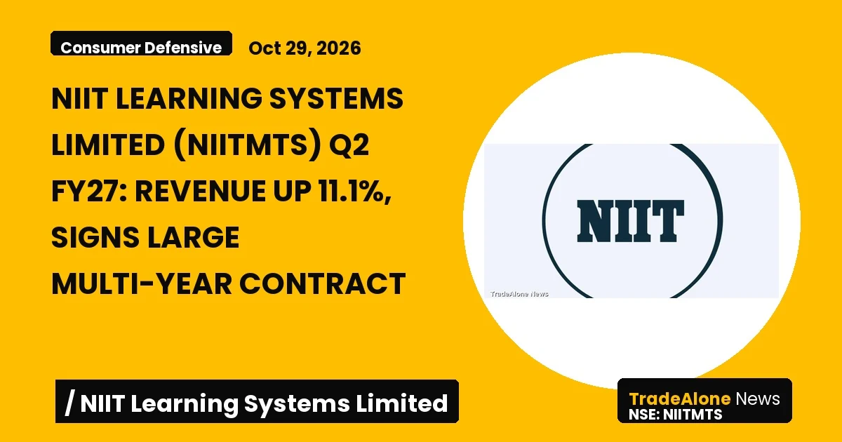Niit Learning Systems Limited Niitmts Q2 FY27 Results