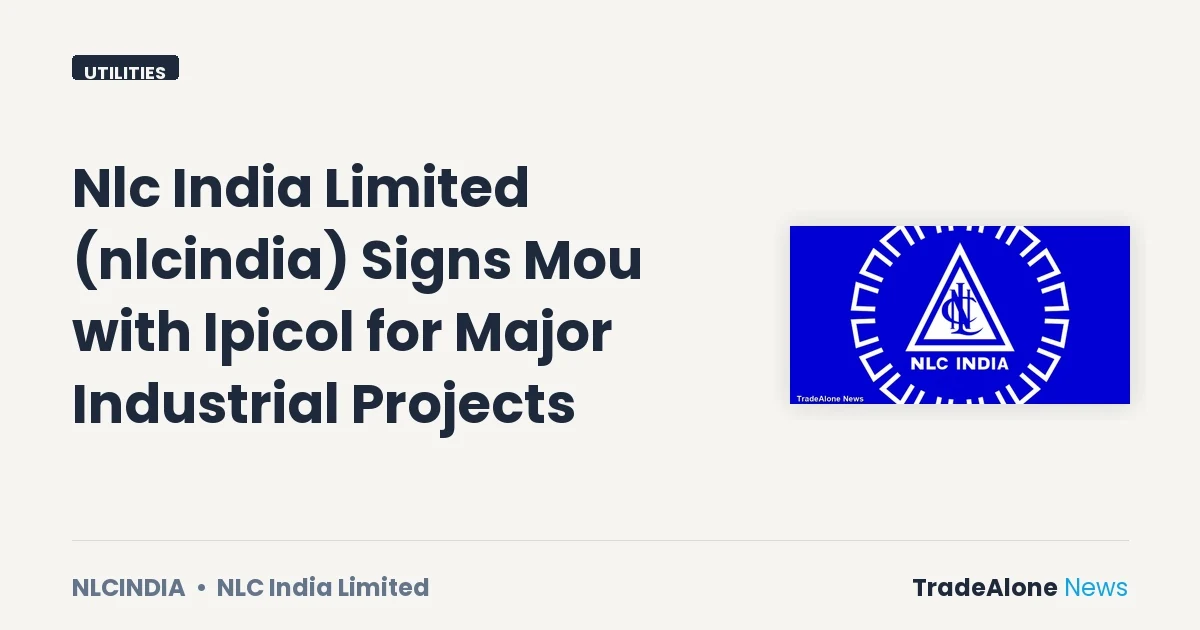 Nlc India Limited Nlcindia October 2026 Mou