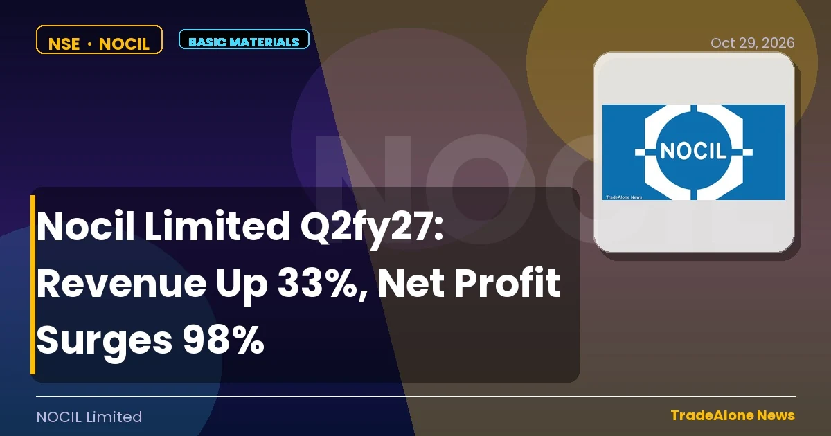 Nocil Limited Q2fy27 Results: Revenue Up 33%, Net Profit Surges 98%