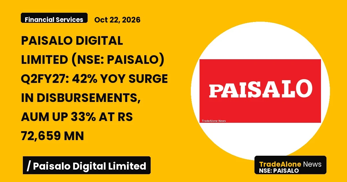 Paisalo Digital Limited Q2fy27 Results