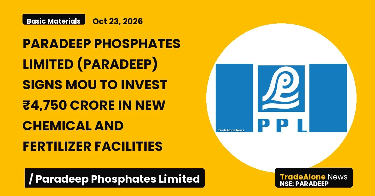 Paradeep Phosphates Limited Paradeep New Chemical and Fertilizer Investment