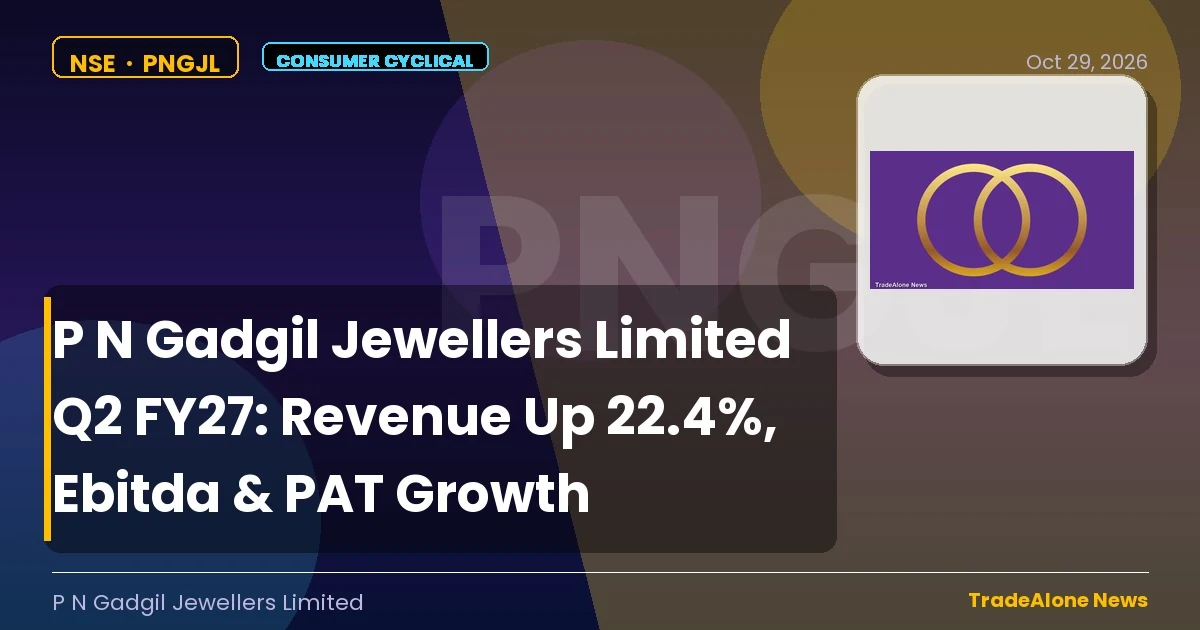 P N Gadgil Jewellers Limited PNGJL Q2 FY27 Revenue