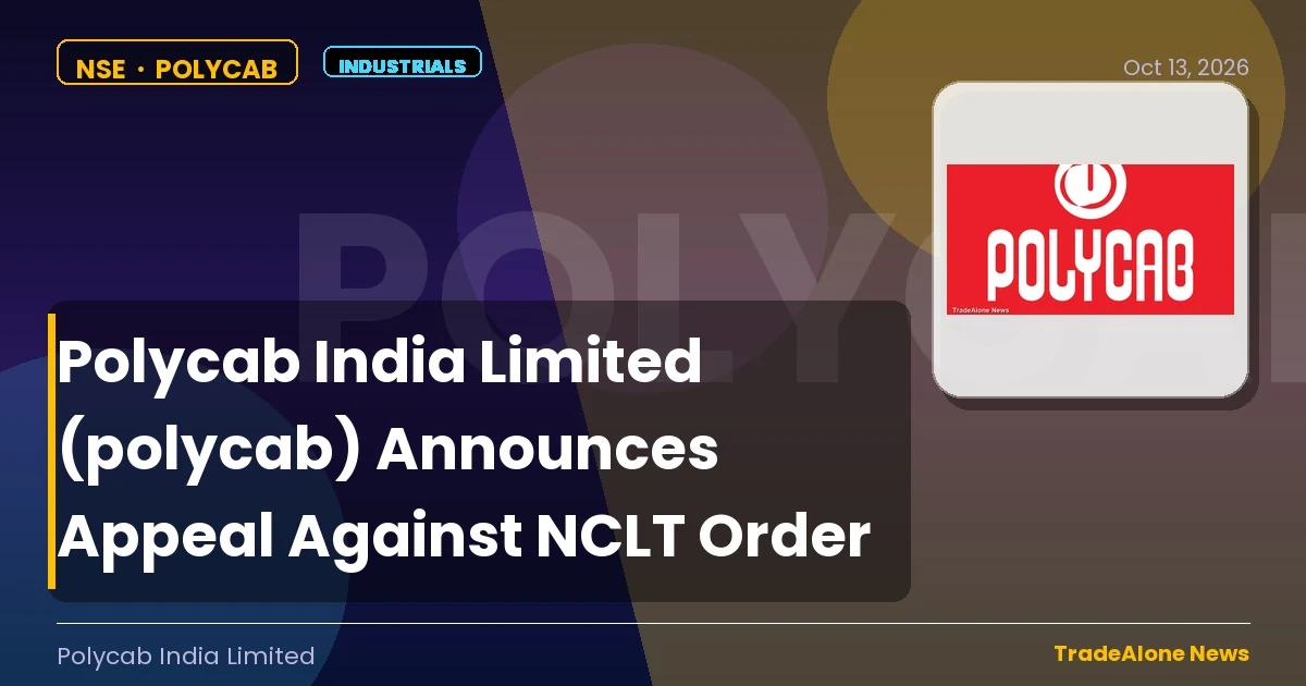 Polycab India Limited Polycab Appeal October 2026