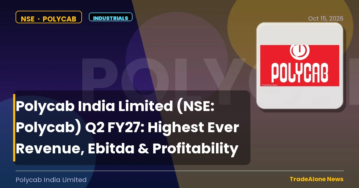 Polycab India Limited NSE Polycab Q2 FY27 Results