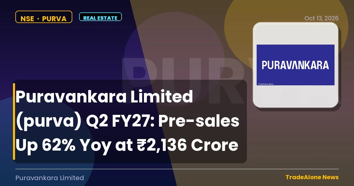 Puravankara Limited PURVA Q2 FY27 Pre-sales