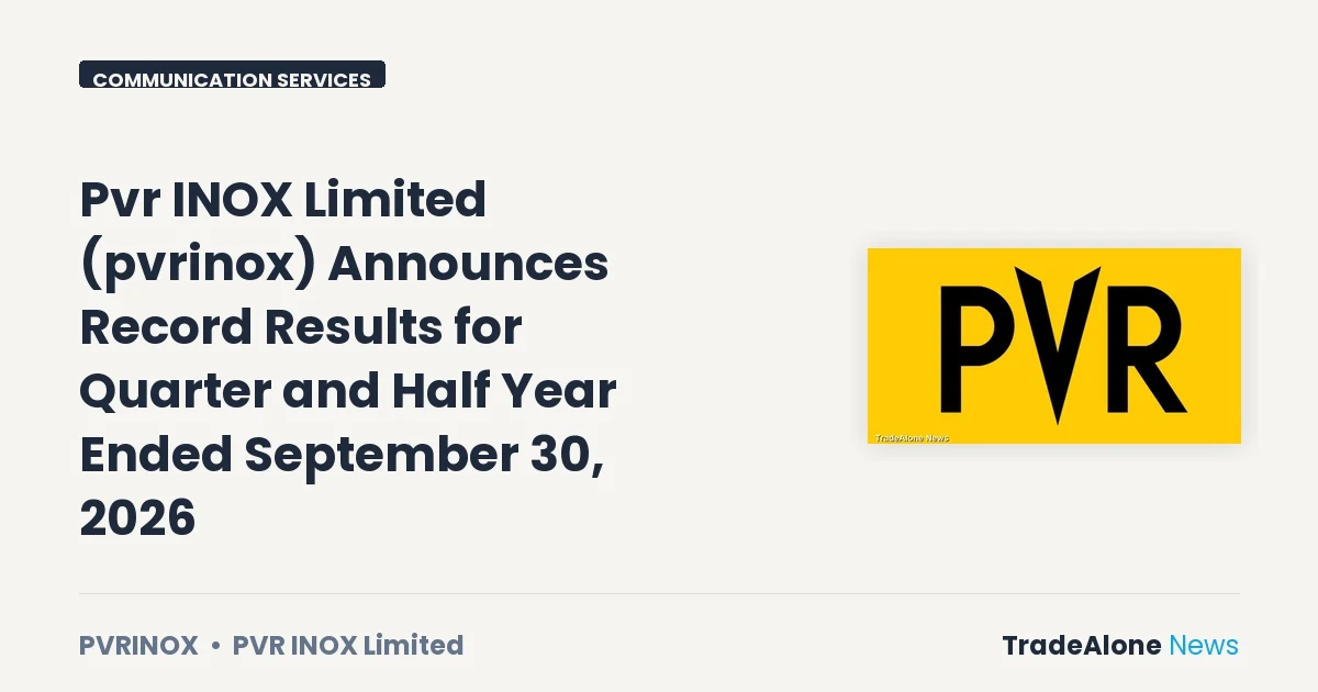 Pvr INOX Limited Pvrinox Q2 FY27 Results