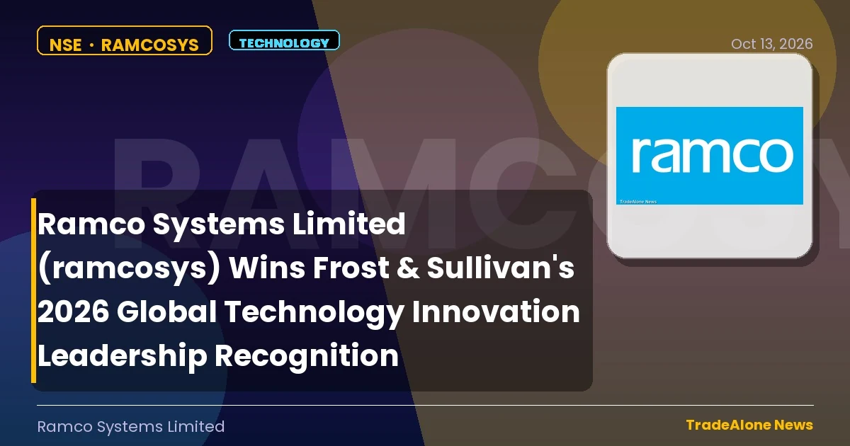 Ramco Systems Limited Ramcosys 2026 Global Technology Innovation Recognition