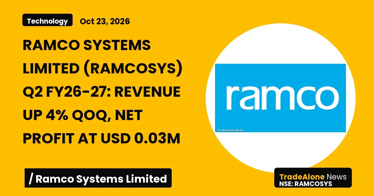 Ramco Systems Limited Ramcosys Q2 Fy26-27