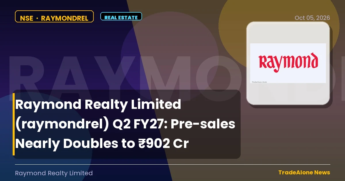 Raymond Realty Limited Raymondrel Q2 FY27 Pre-sales