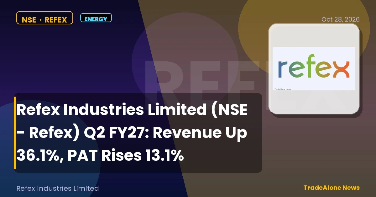 Refex Industries Limited NSE REFEX Q2 FY27 Results