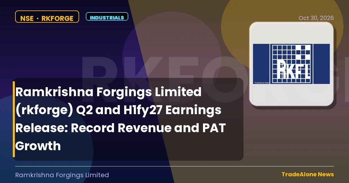 Ramkrishna Forgings Limited Rkforge Q2fy27 Results