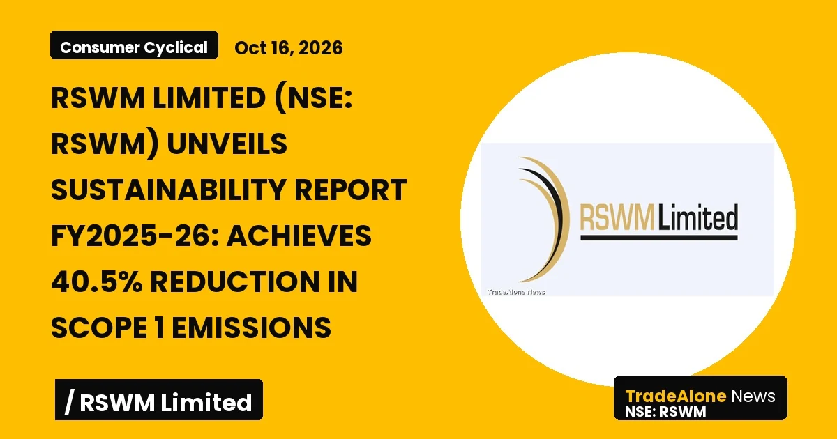 Rswm Limited NSE RSWM Fy2025-26 Sustainability Report