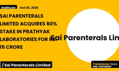 Sai Parenterals Limited Saiparent Acquisition Prathyak Laboratories October 2026