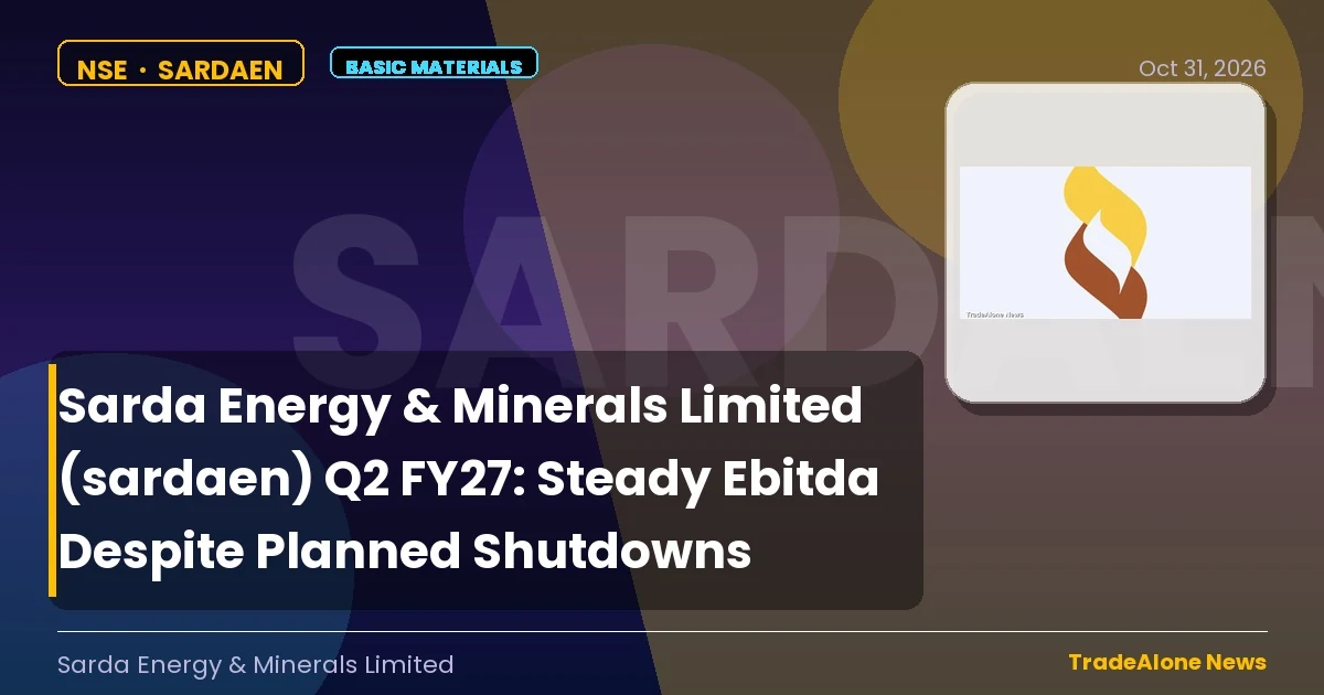 Sarda Energy & Minerals Limited Sardaen Q2 FY27 Ebitda