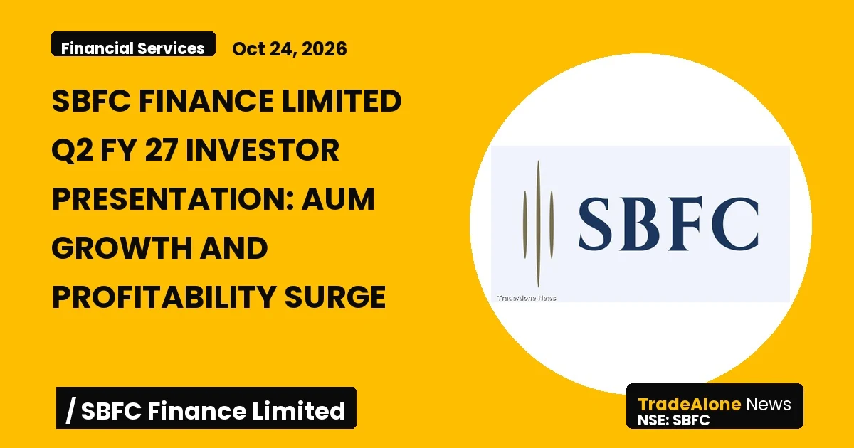 Sbfc Finance Limited NSE SBFC Q2 FY27 Results