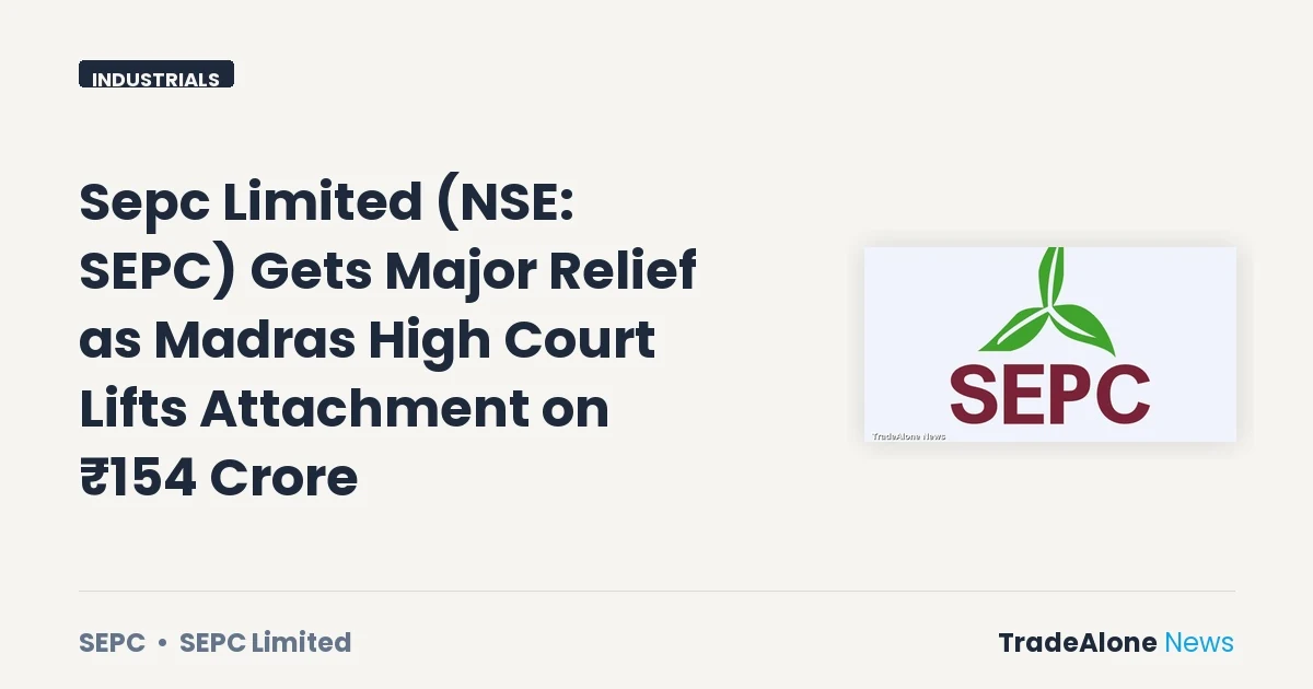 Sepc Limited NSE SEPC Relief October 2026