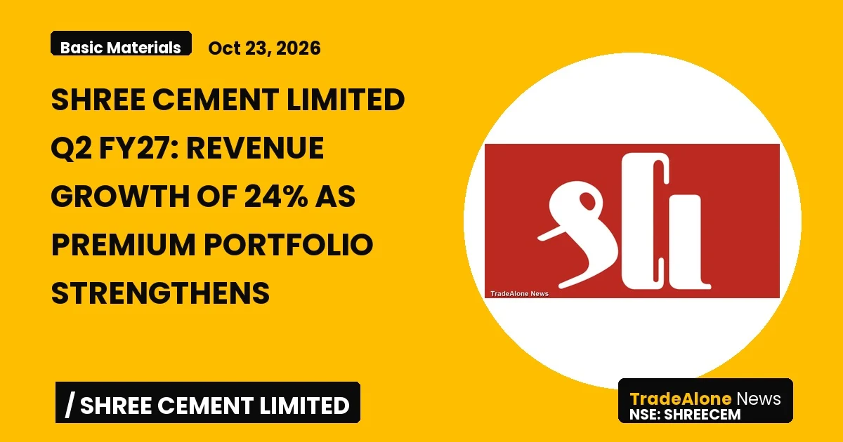 Shree Cement Limited Q2 FY27 Results