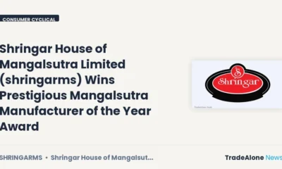 Shringar House of Mangalsutra Limited Shringarms Award