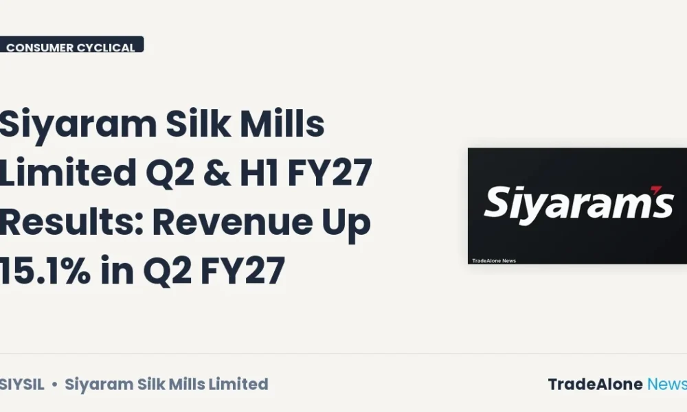 Siyaram Silk Mills Limited Siysil Q2 FY27 Results