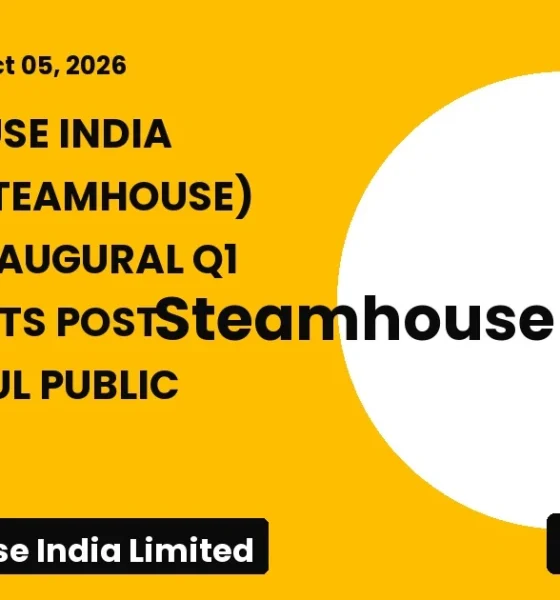 Steamhouse India Limited Steamhouse Q1 FY27 Results