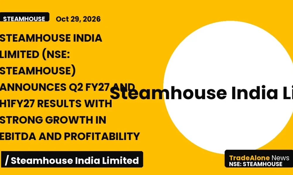 Steamhouse India Limited NSE Steamhouse Q2 FY27 Results