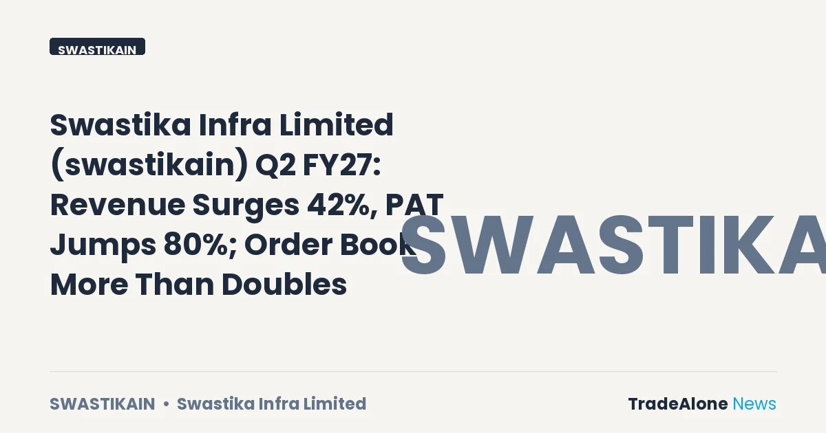Swastika Infra Limited Swastikain Q2 FY27 Results