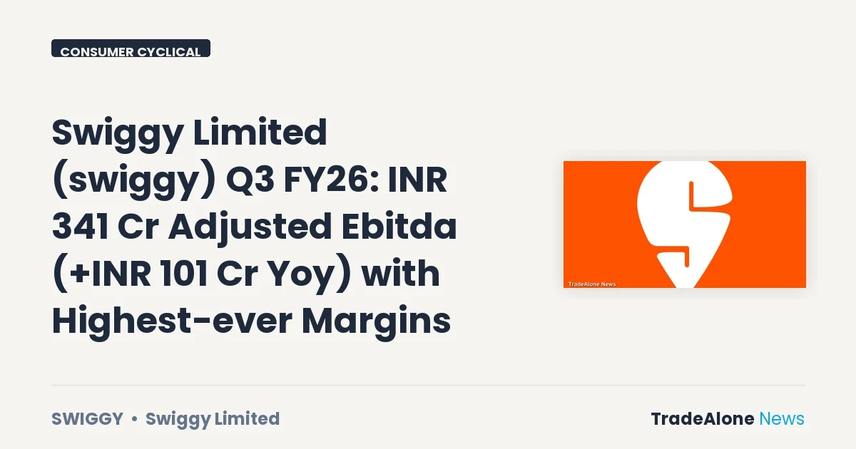 Swiggy Limited NSE: Swiggy Q3 FY26 Results