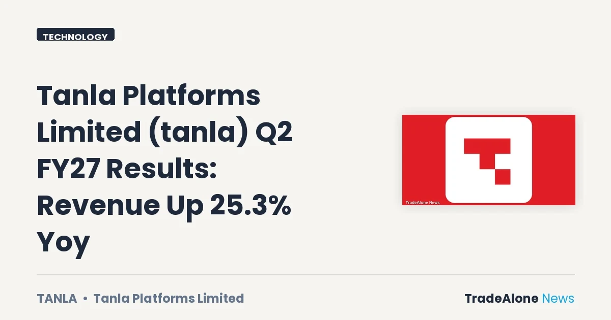 Tanla Platforms Limited TANLA Q2 FY27 Results