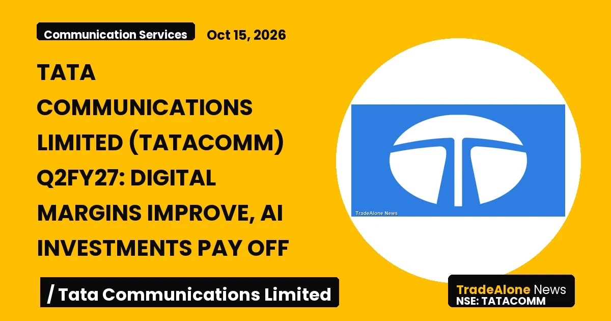 Tata Communications Limited Tatacomm Q2fy27 Digital Margins