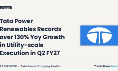 Tata Power Renewables Q2 FY27: 130% Yoy Growth in Utility-scale
