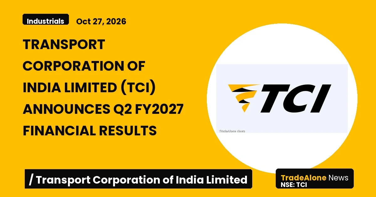 Transport Corporation of India Limited TCI Q2 Fy2027 Results