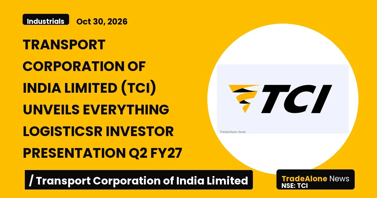Transport Corporation of India Limited TCI Q2 FY27 Everything Logisticsr