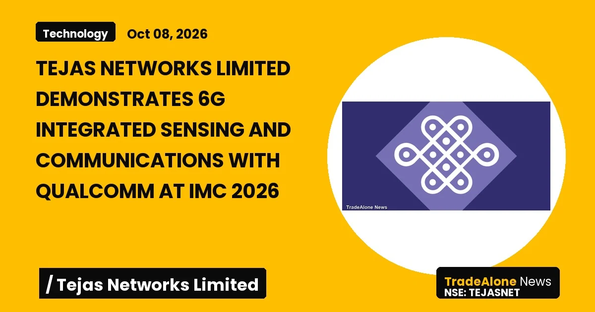 Tejas Networks Limited Tejasnet 6G ISAC Event