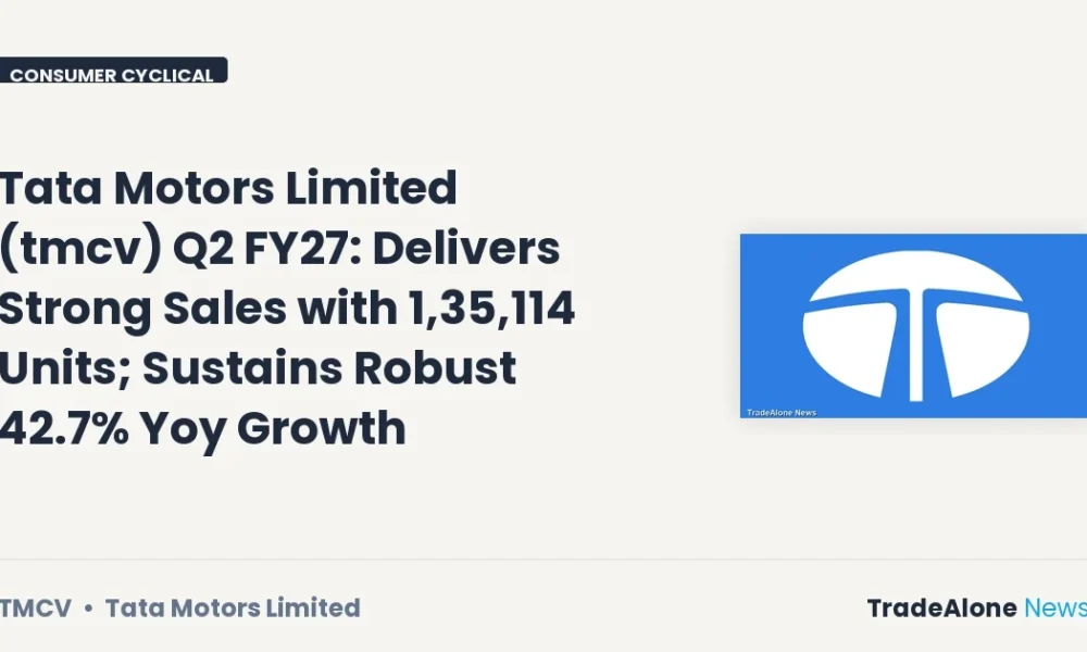 Tata Motors Limited TMCV Q2 FY27 Sales Growth