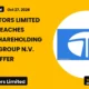 Tata Motors Limited TMCV October Tender Offer Results