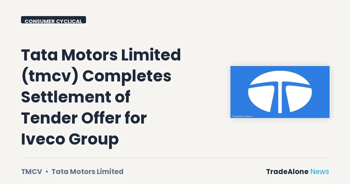 Tata Motors TMCV October 2026 Tender Offer