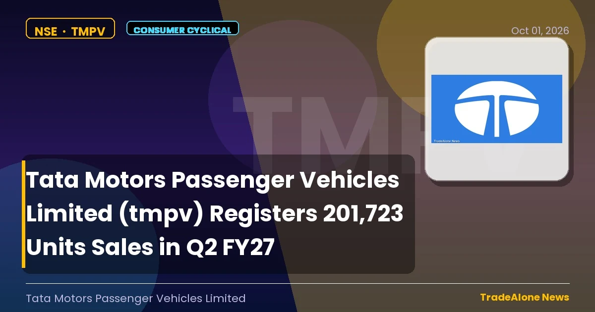 Tata Motors Passenger Vehicles Limited TMPV Q2 FY27 Sales