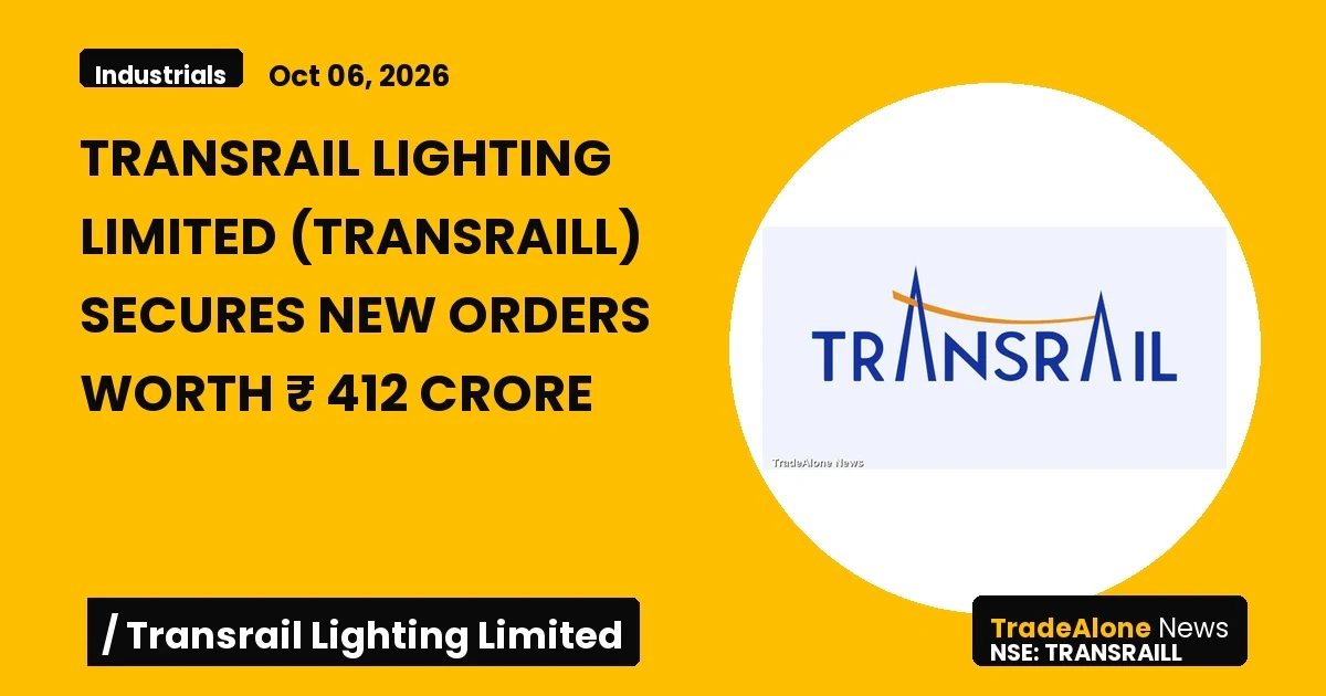 Transrail Lighting Limited Transraill New Orders October 2026